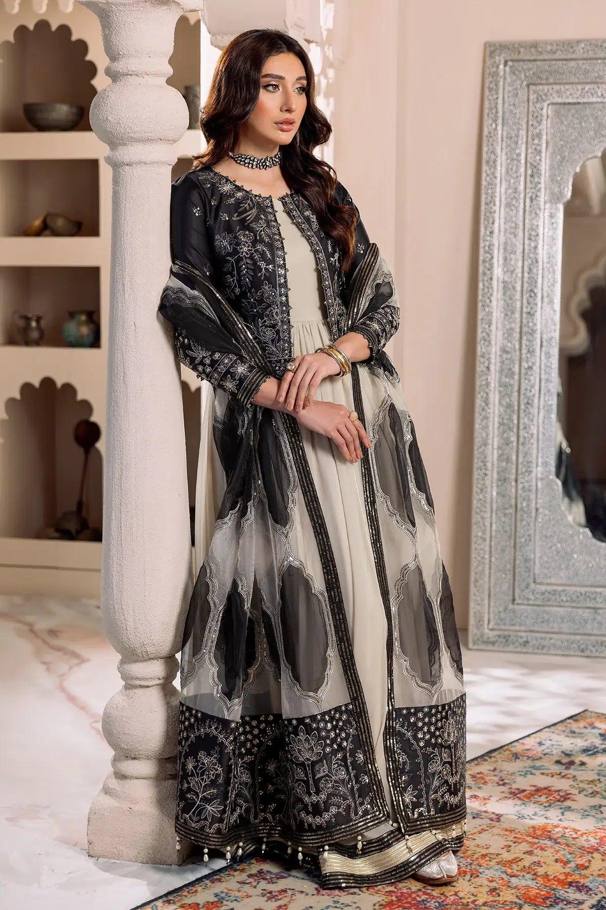 Alizeh | Formals Collection | Offwhite Black 4 piece - RTW1016 - Rang-e-Khaas