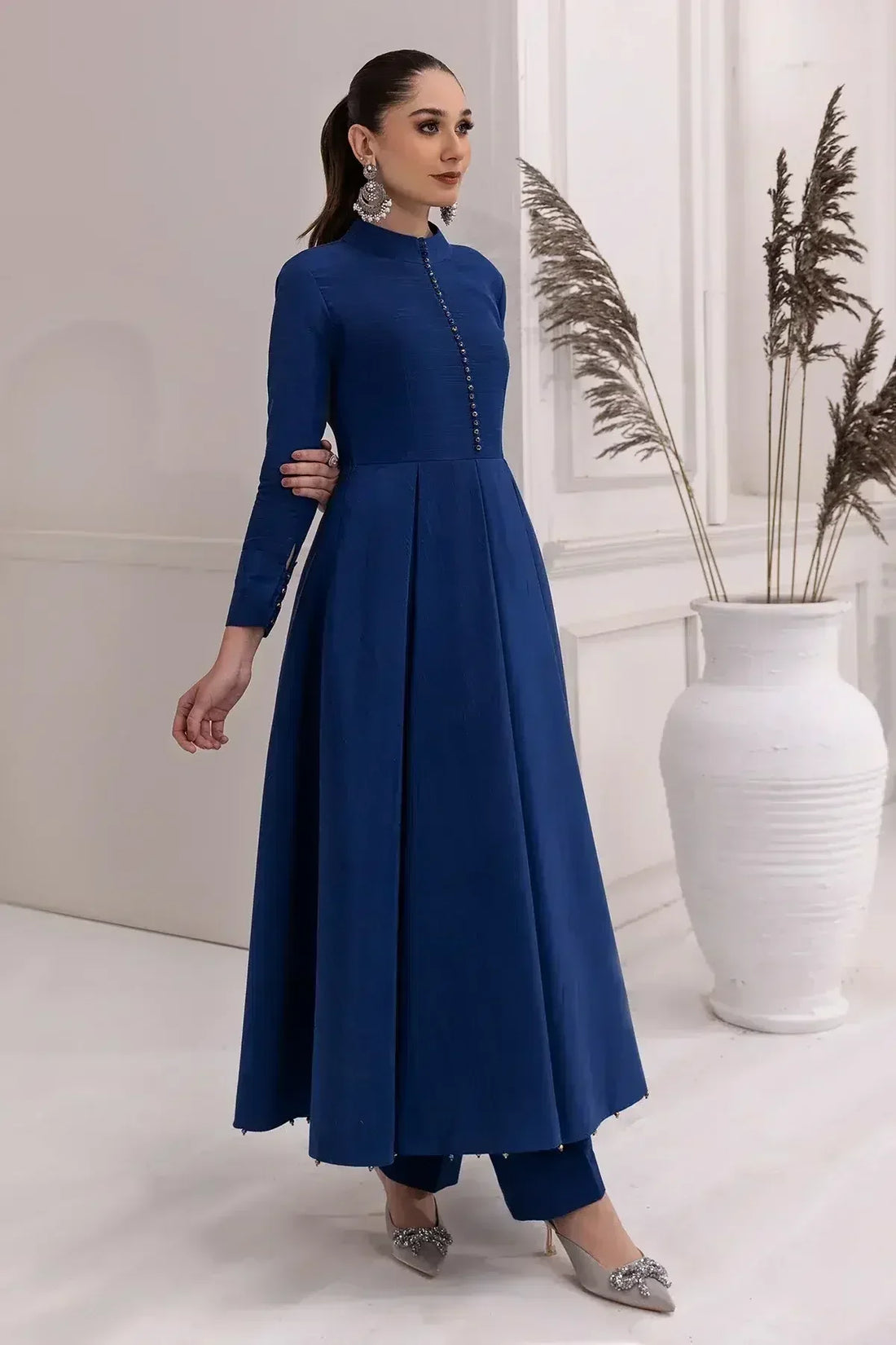 Alizeh | Formals Collection | Royal Blue Dress 3 piece - RTW1002 - Rang-e-Khaas