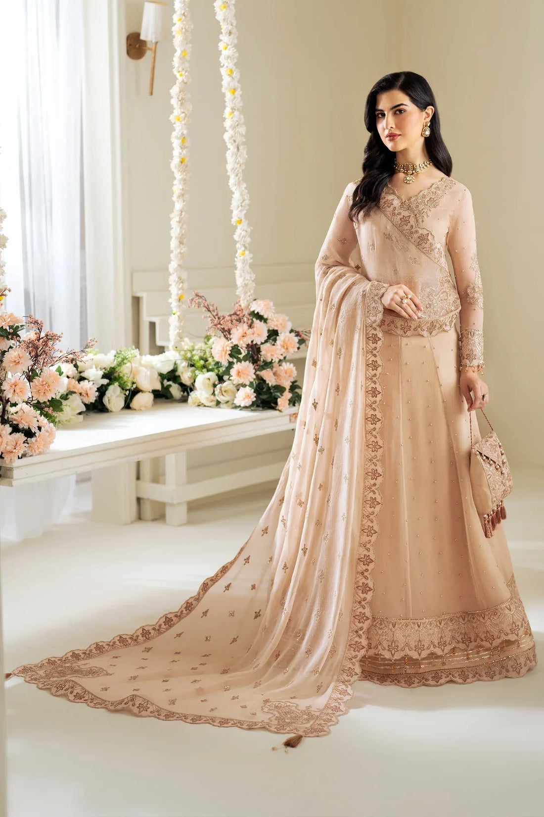 Alizeh | Selene Luxury Chiffon Collection 25 | AF-PS-8004-Lotus - Rang-e-Khaas