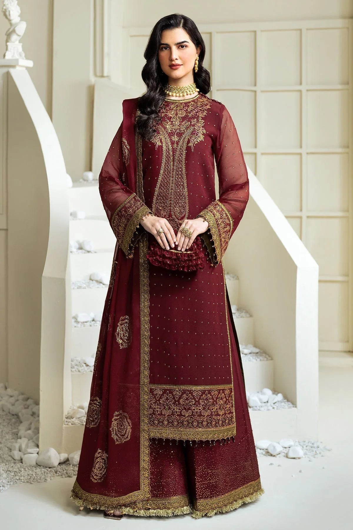 Alizeh | Selene Luxury Chiffon Collection 25 | AF-PS-8007-Gina - Rang-e-Khaas