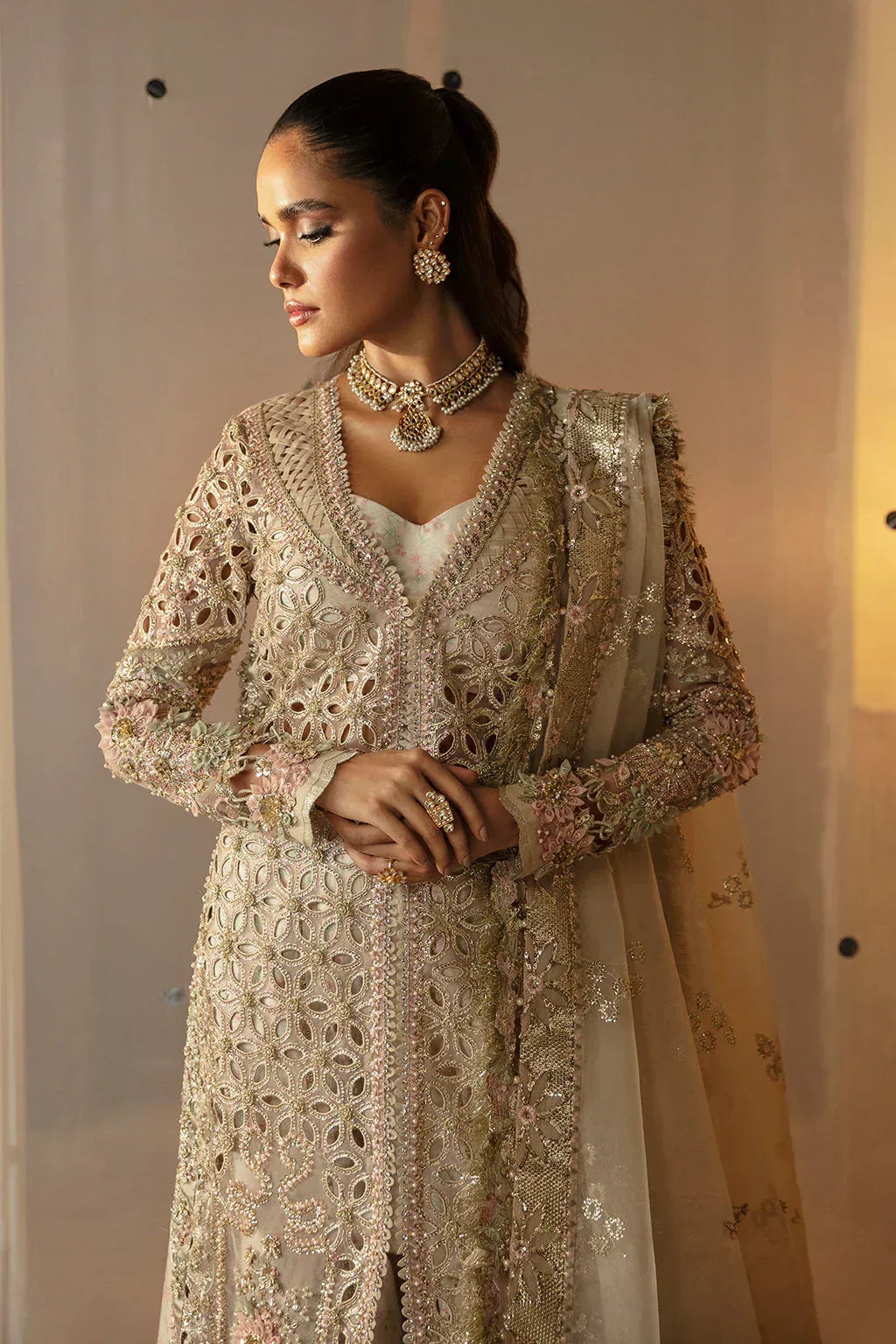 Hayat by Afrozeh Embroidered Organza 3Pc Suit AFH-24-05 ANIQA - Rang-e-Khaas