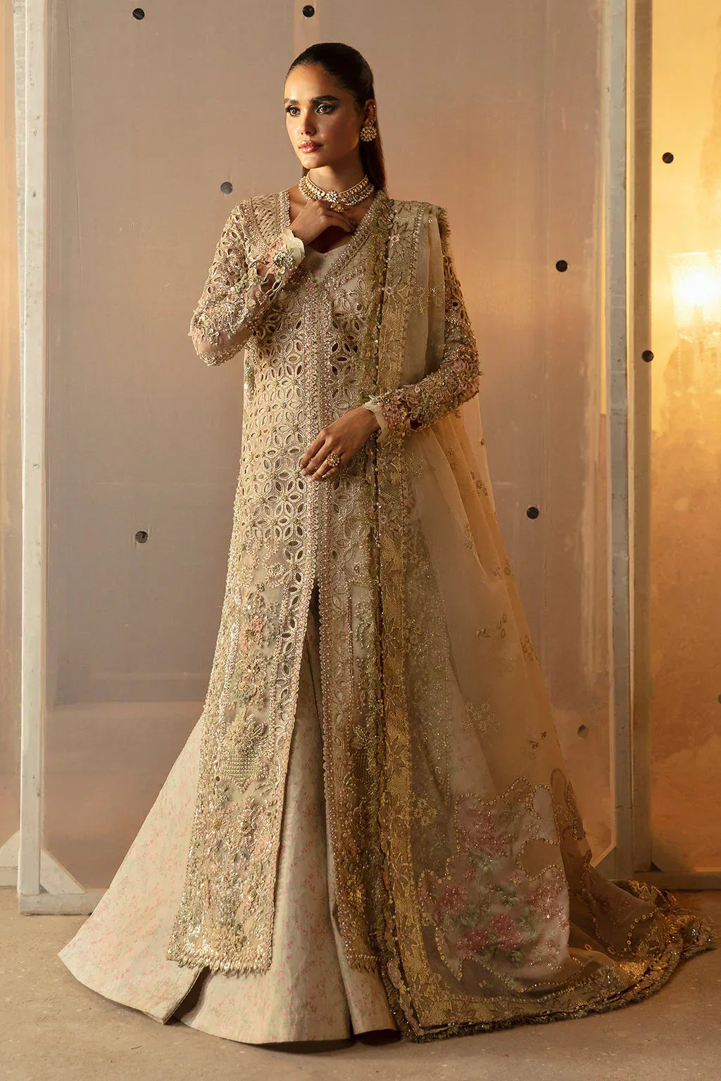 Hayat by Afrozeh Embroidered Organza 3Pc Suit AFH-24-05 ANIQA - Rang-e-Khaas