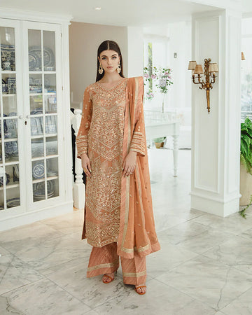 Maryum n Maria | Freesia Ariya Formals |  SW23-505 - Rosy Brown - Parisa - Rang-e-Khaas
