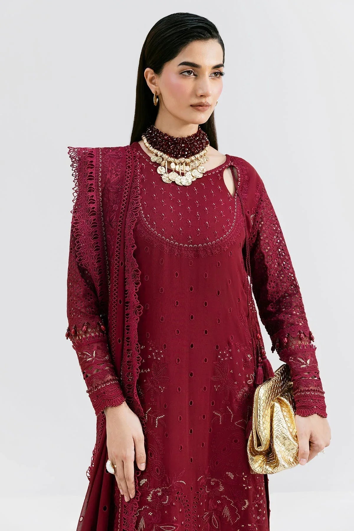 Imrozia Premium | Luxe Serene 25 | S-1089 SCARLET - Rang-e-Khaas