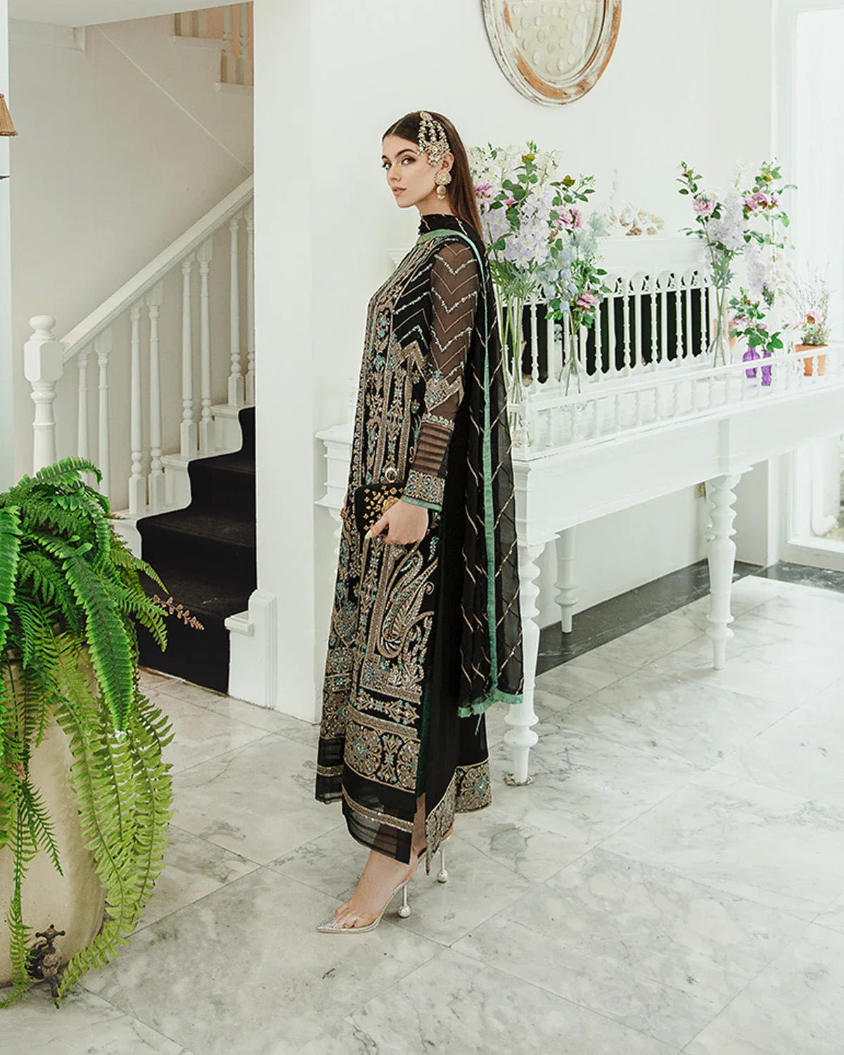 Maryum n Maria | Freesia Ariya Formals |  SW23-507 - Black - Iman - Rang-e-Khaas