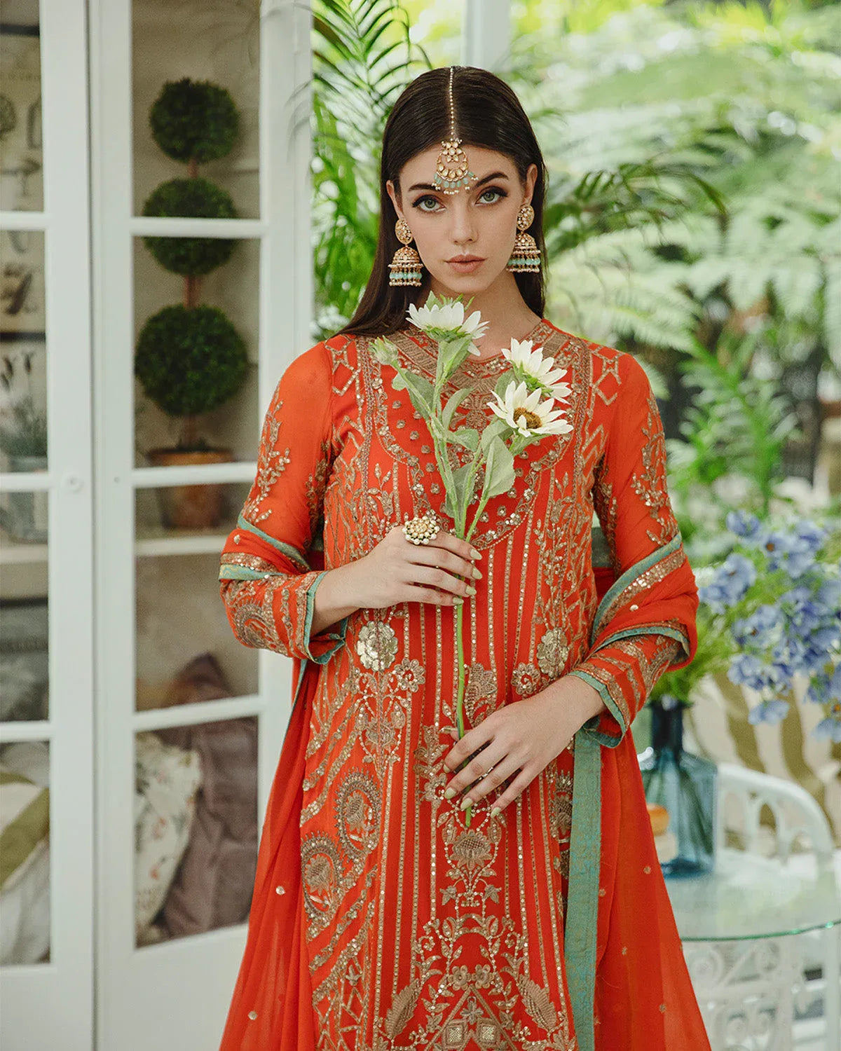 Maryum n Maria | Freesia Ariya Formals | SW23-509 - Tiger Orange - Mina - Rang-e-Khaas