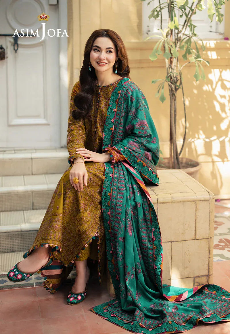 Asim Jofa | Pashmina Shawl 24 | AJKI-04 - Rang-e-Khaas