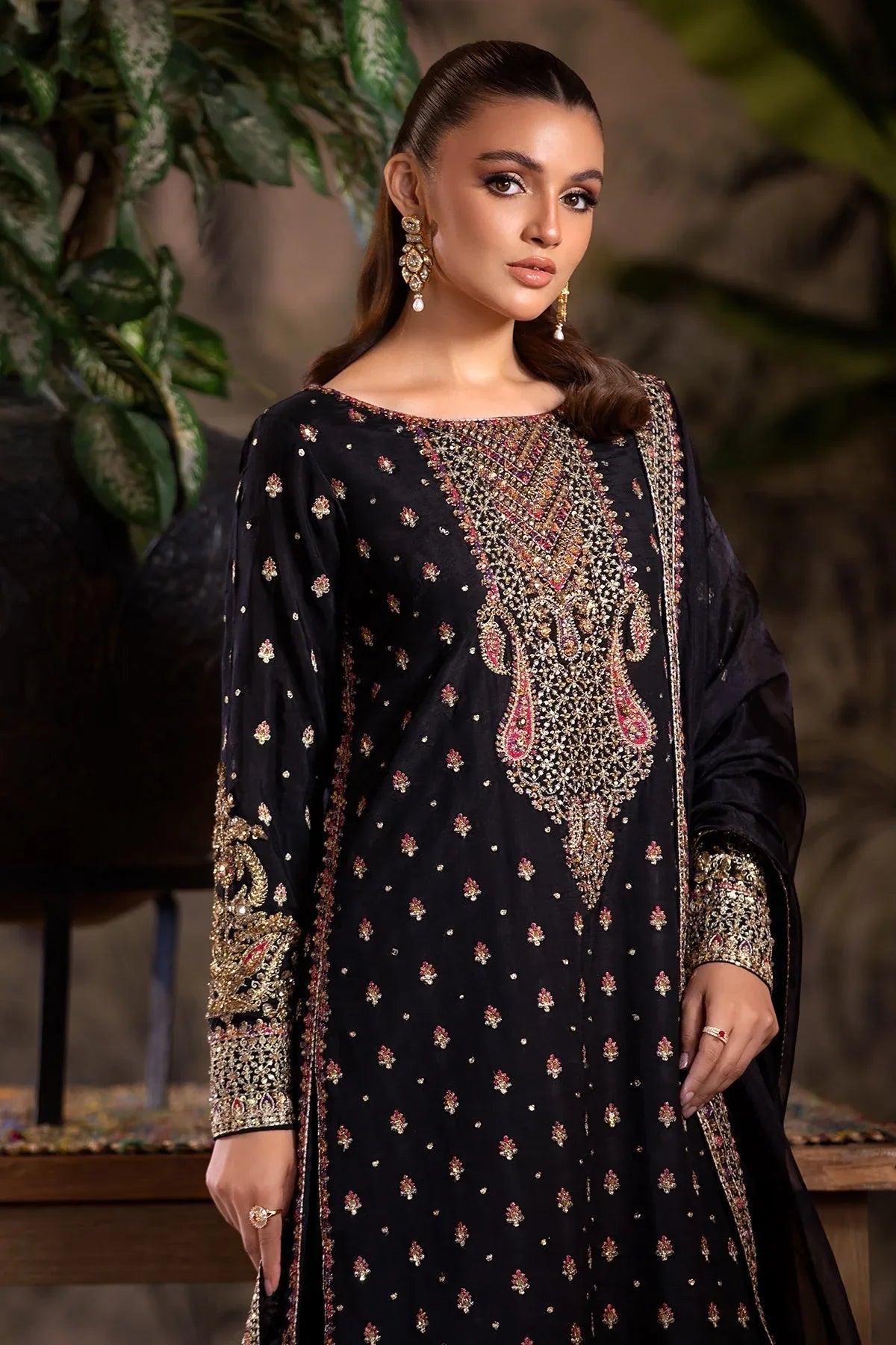 Charizma | Festive Pret | CMA-4-050 BLACK - Rang-e-Khaas
