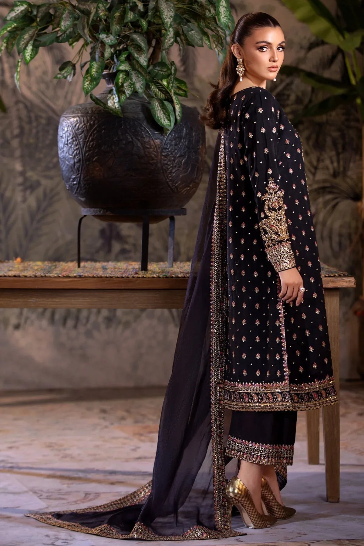 Charizma | Festive Pret | CMA-4-050 BLACK - Rang-e-Khaas