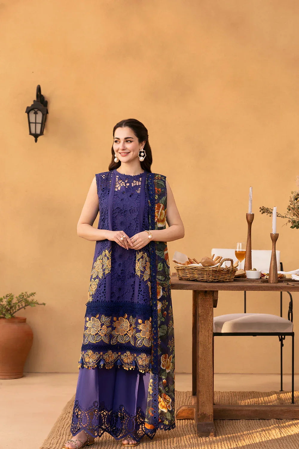 Saira Rizwan | Luxury Lawn 25 | AIMEE-SRL25-01 - Rang-e-Khaas