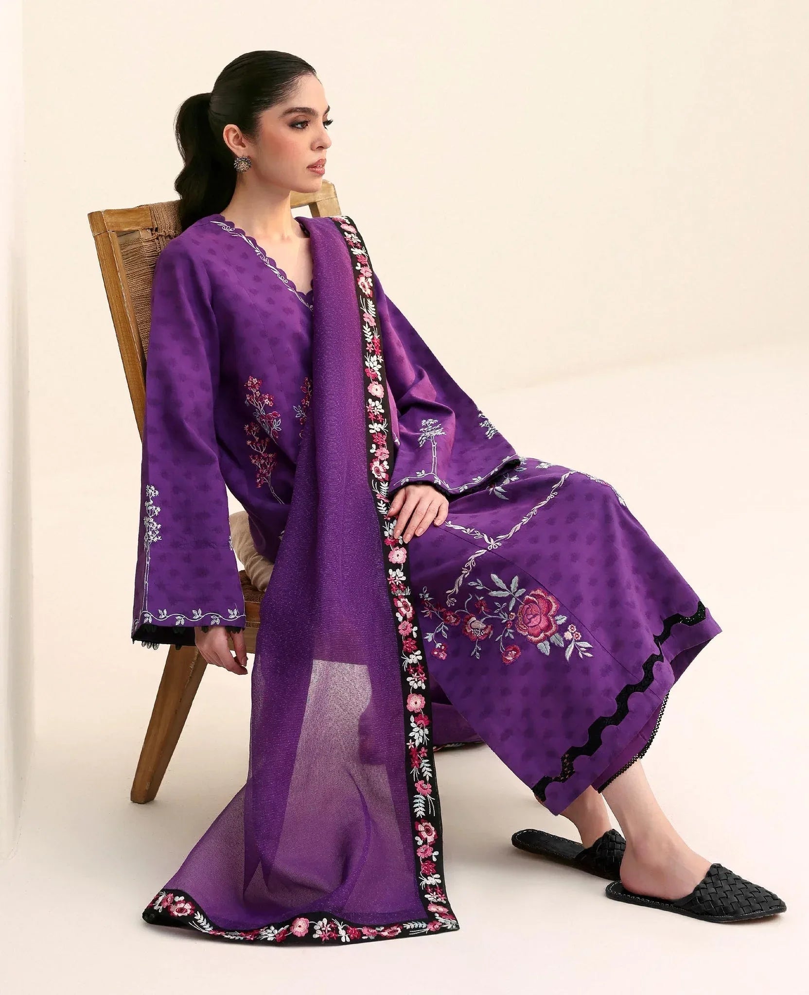 Republic Womenswear | Basics Pre Fall 25 | Violette - Rang-e-Khaas