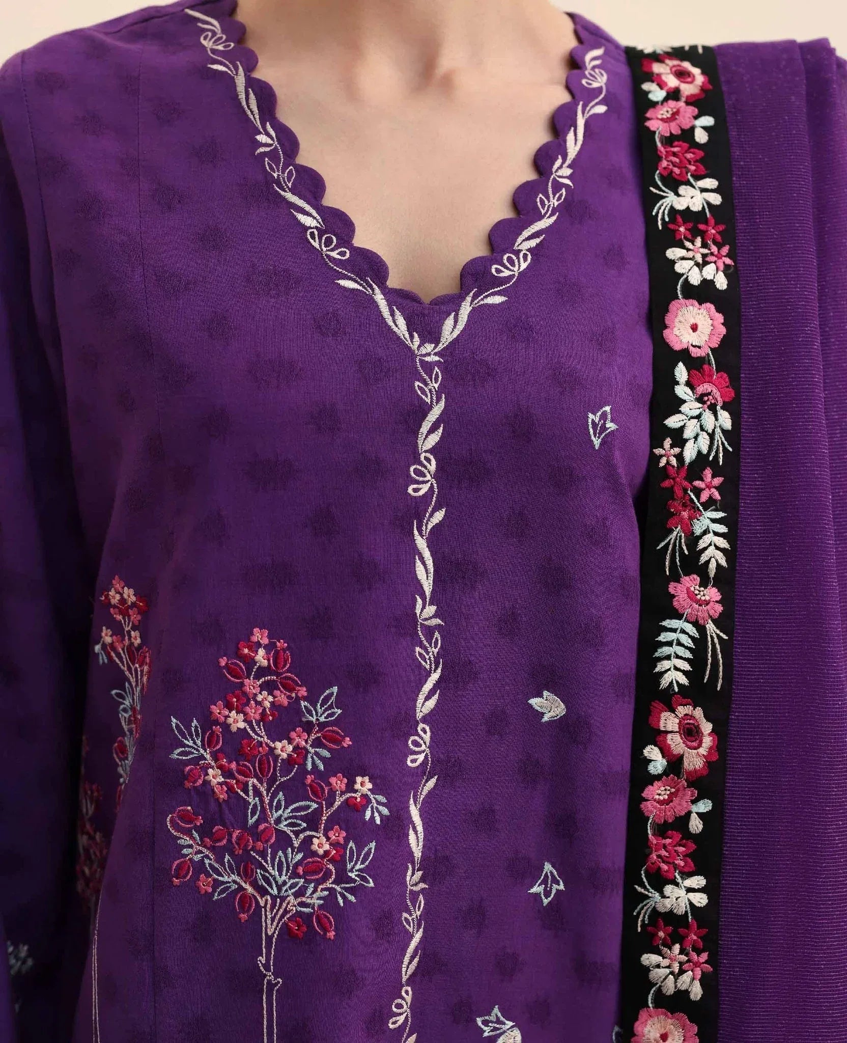 Republic Womenswear | Basics Pre Fall 25 | Violette - Rang-e-Khaas