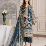 Baroque Chantelle Embroidered Luxury Chiffon 3Pc Suit EC-01