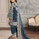 Baroque Chantelle Embroidered Luxury Chiffon 3Pc Suit EC-01