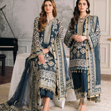 Baroque Chantelle Embroidered Luxury Chiffon 3Pc Suit EC-01