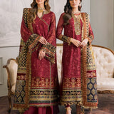 Baroque Chantelle Embroidered Luxury Chiffon 3Pc Suit EC-07