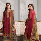 Baroque Chantelle Embroidered Luxury Chiffon 3Pc Suit EC-07