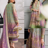 Baroque Chantelle Embroidered Luxury Chiffon 3Pc Suit EC-08