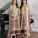 Baroque Chantelle Embroidered Luxury Chiffon 3Pc Suit EC-08
