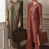Baroque Exclusive Formal Embroidered Chiffon 3Pc UF-296