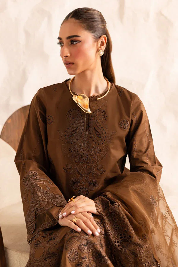 Marjjan | Guzel Lawn | SMC 206-A (Brown) - Rang-e-Khaas