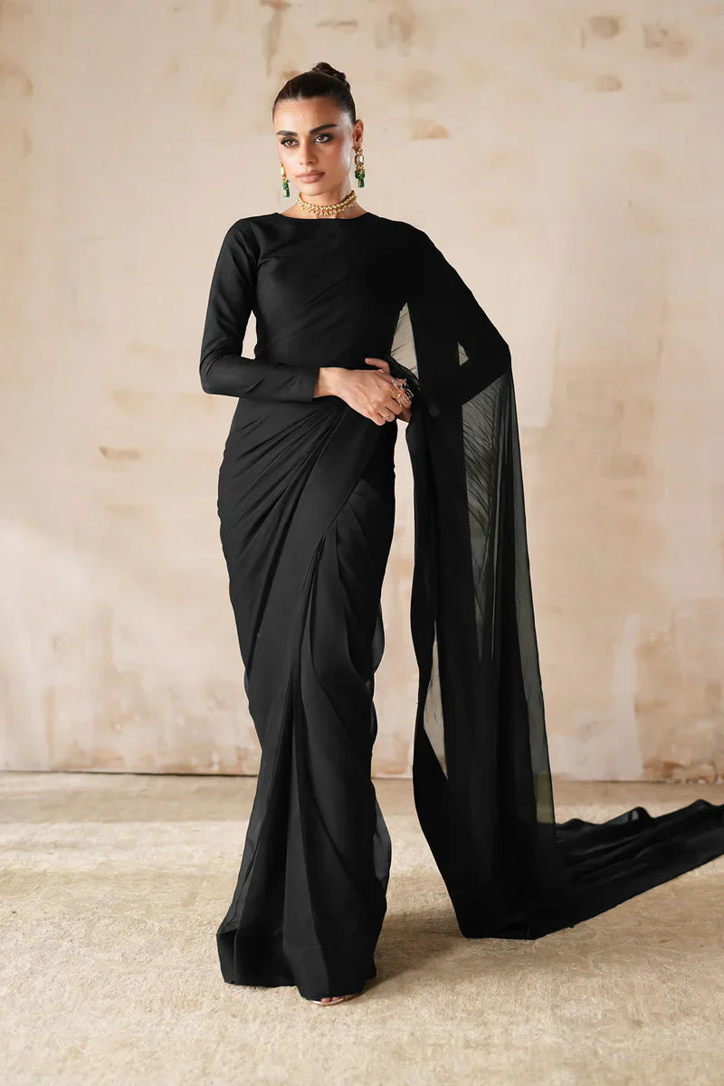 Baroque | Ensembles | PLAIN CHIFFON SAREE EN-1219 - Rang-e-Khaas