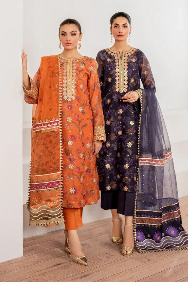 Baroque | Velvet Formals | COTTON NET UF-701 - Rang-e-Khaas