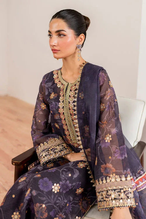 Baroque | Velvet Formals | COTTON NET UF-702 - Rang-e-Khaas
