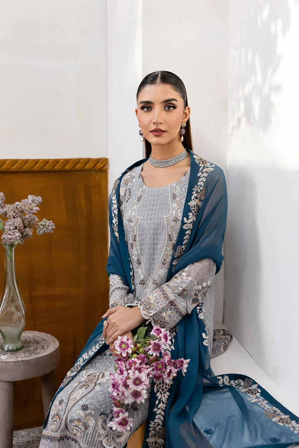 Ramsha | Chevron Chiffon Collection |A-1001 - Rang-e-Khaas
