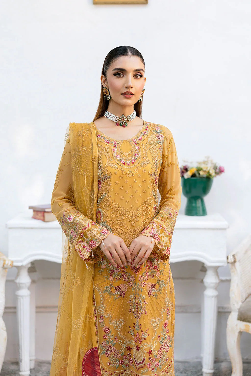 Ramsha | Chevron Chiffon Collection | A-1004 - Rang-e-Khaas