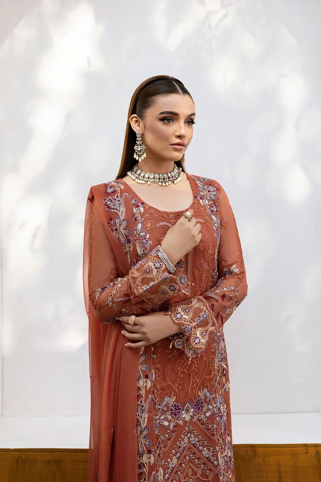 Ramsha | Chevron Chiffon Collection | A-1007 - Rang-e-Khaas
