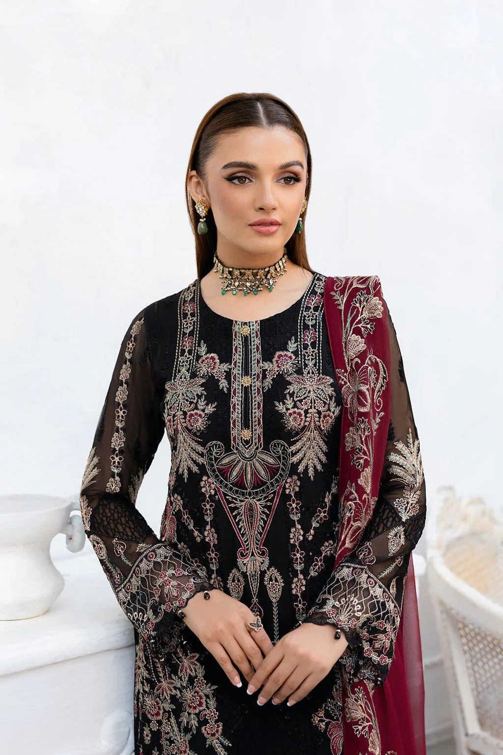 Ramsha | Chevron Chiffon Collection | A-1008 - Rang-e-Khaas