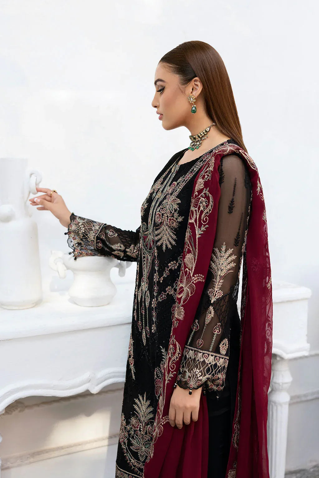 Ramsha | Chevron Chiffon Collection | A-1008 - Rang-e-Khaas