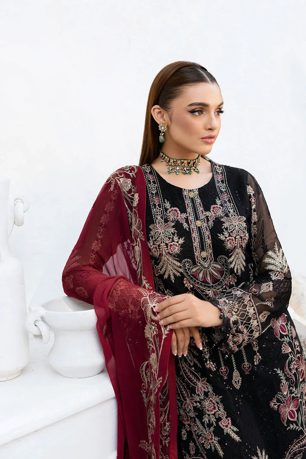 Ramsha | Chevron Chiffon Collection | A-1008 - Rang-e-Khaas