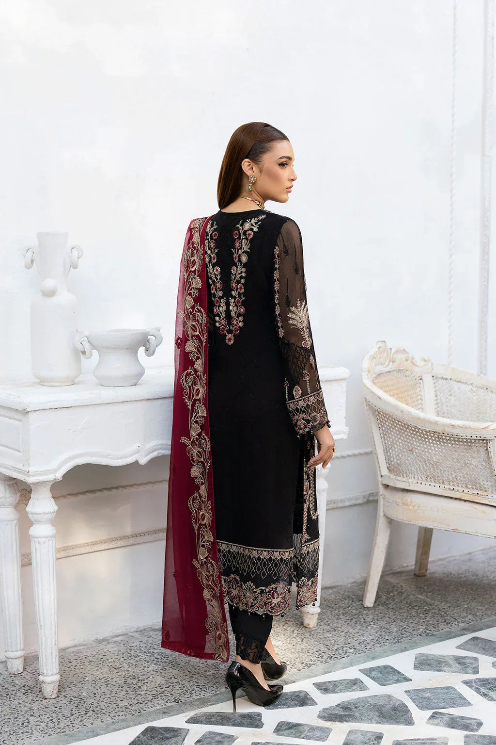 Ramsha | Chevron Chiffon Collection | A-1008 - Rang-e-Khaas
