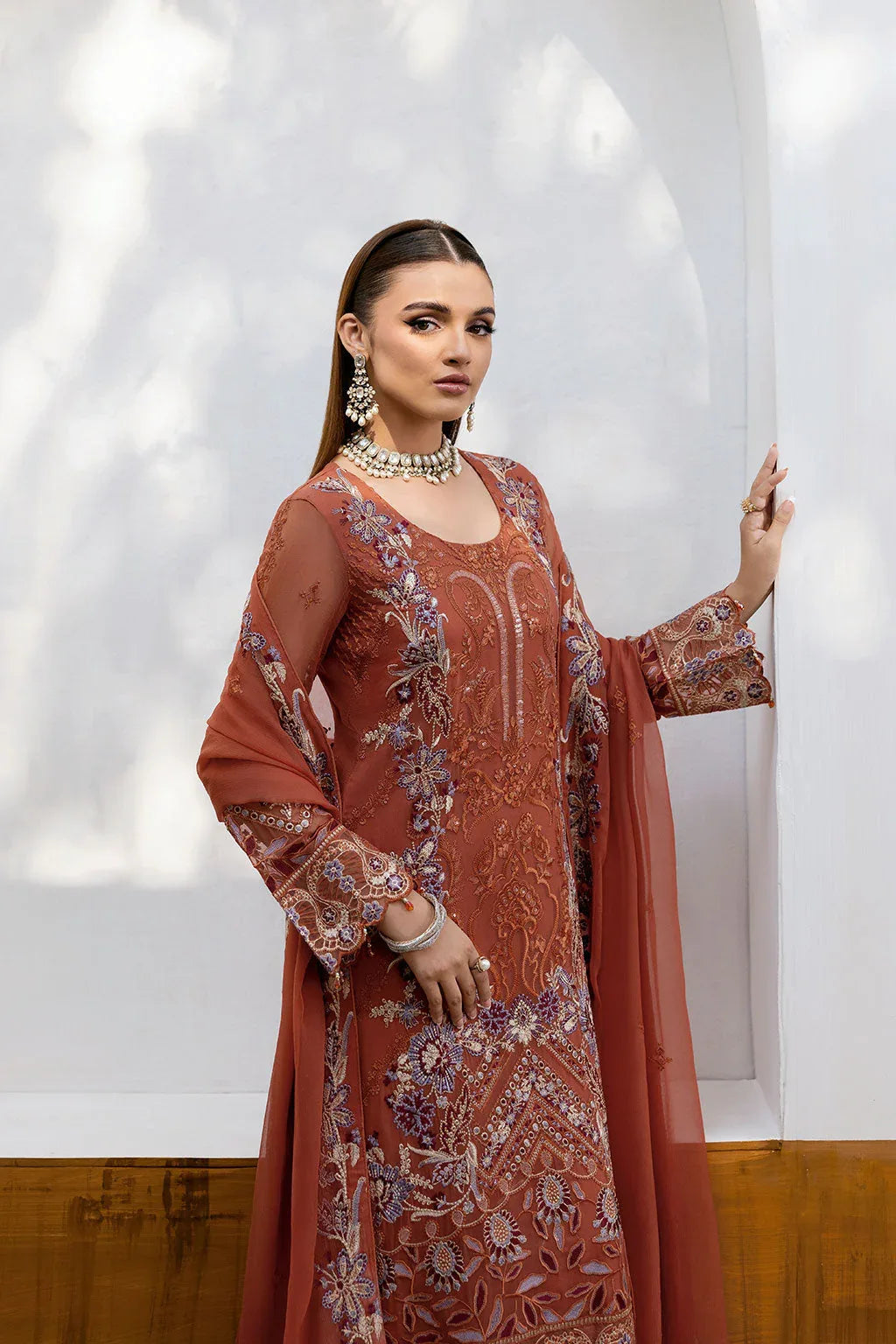Ramsha | Chevron Chiffon Collection | A-1007 - Rang-e-Khaas
