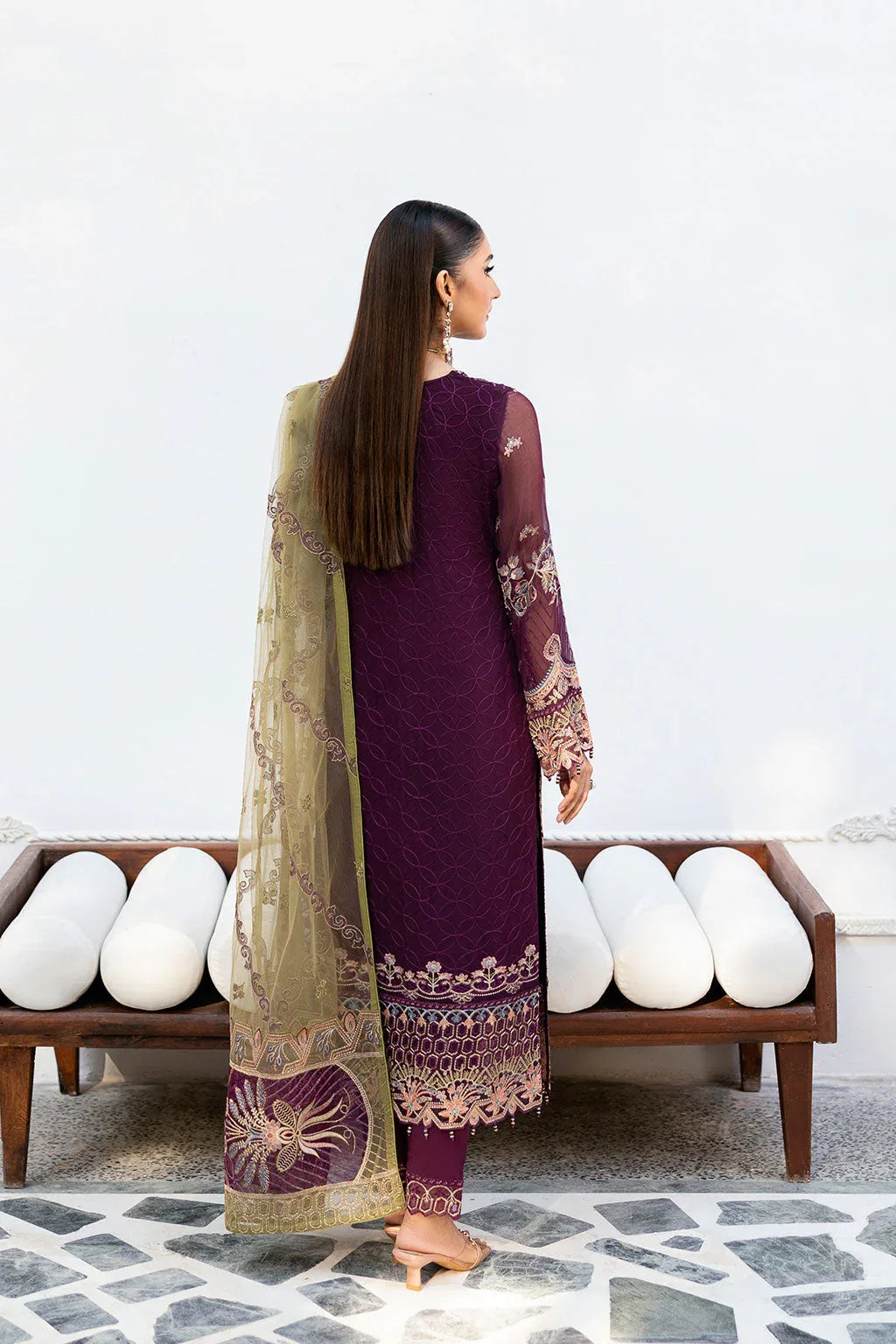 Ramsha | Chevron Chiffon Collection | A-1002 - Rang-e-Khaas