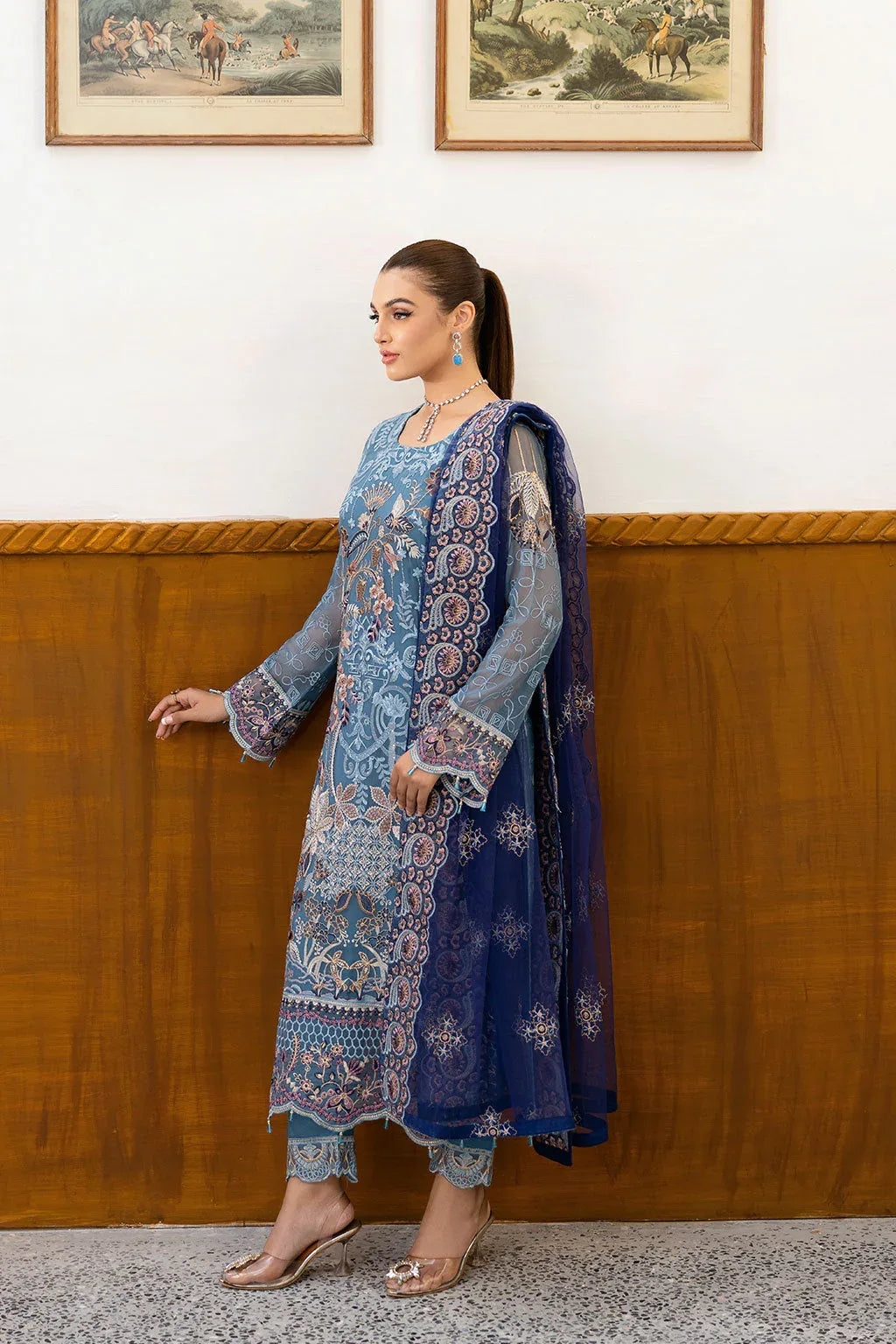 Ramsha | Chevron Chiffon Collection | A-1006 - Rang-e-Khaas