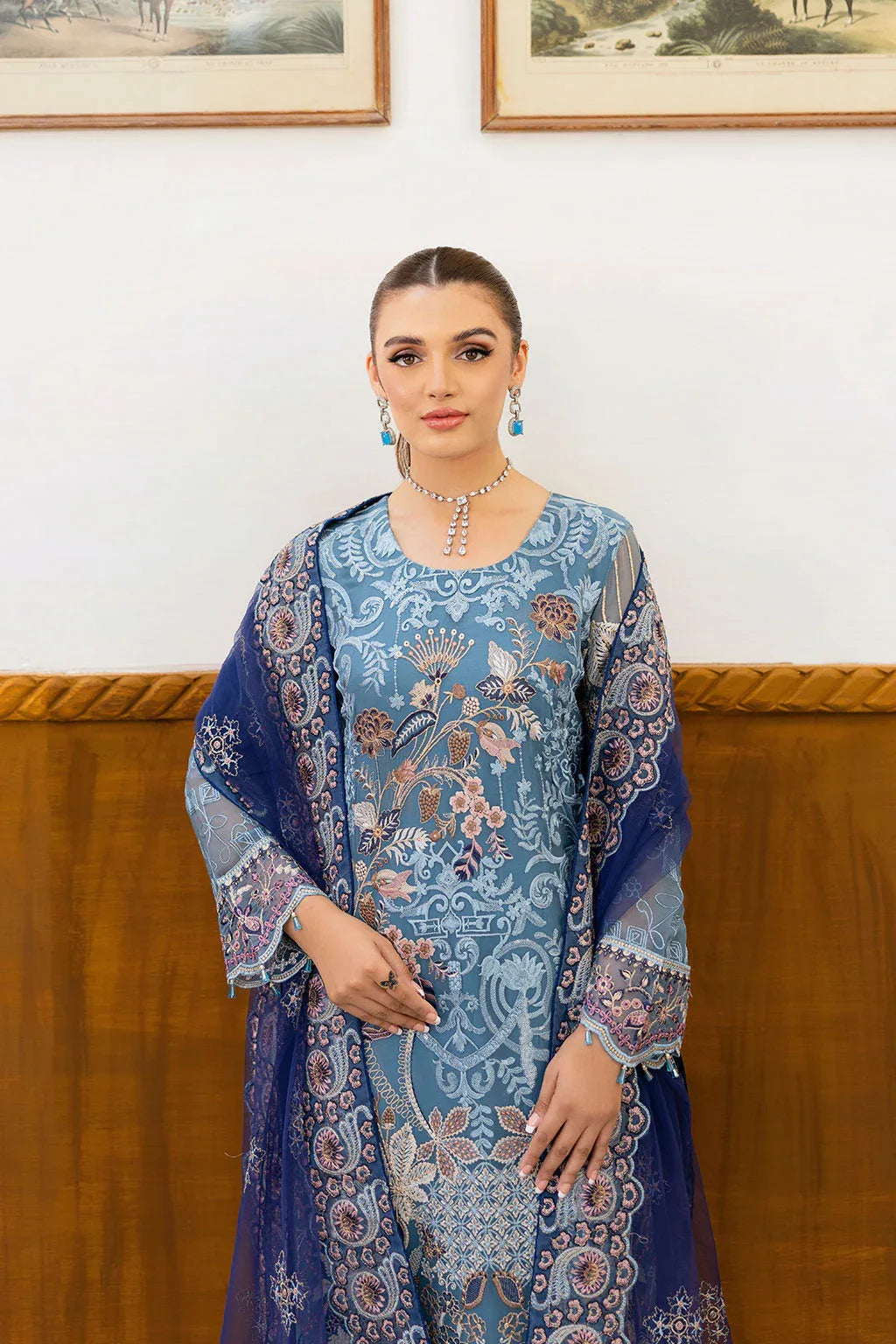 Ramsha | Chevron Chiffon Collection | A-1006 - Rang-e-Khaas
