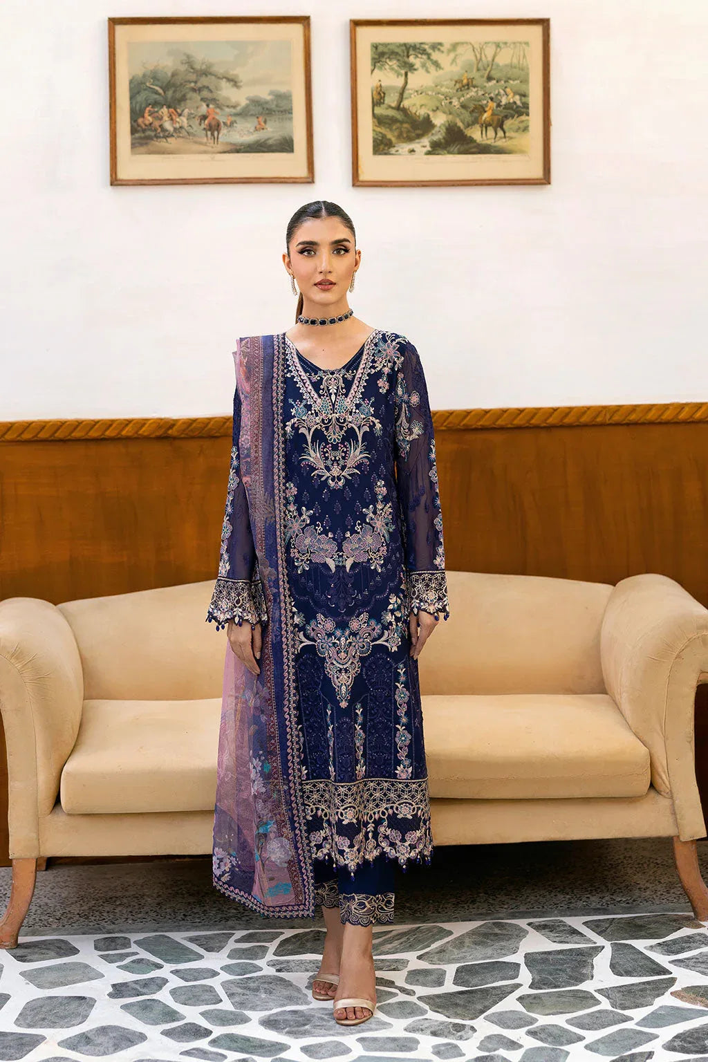 Ramsha | Chevron Chiffon Collection | A-1012 - Rang-e-Khaas
