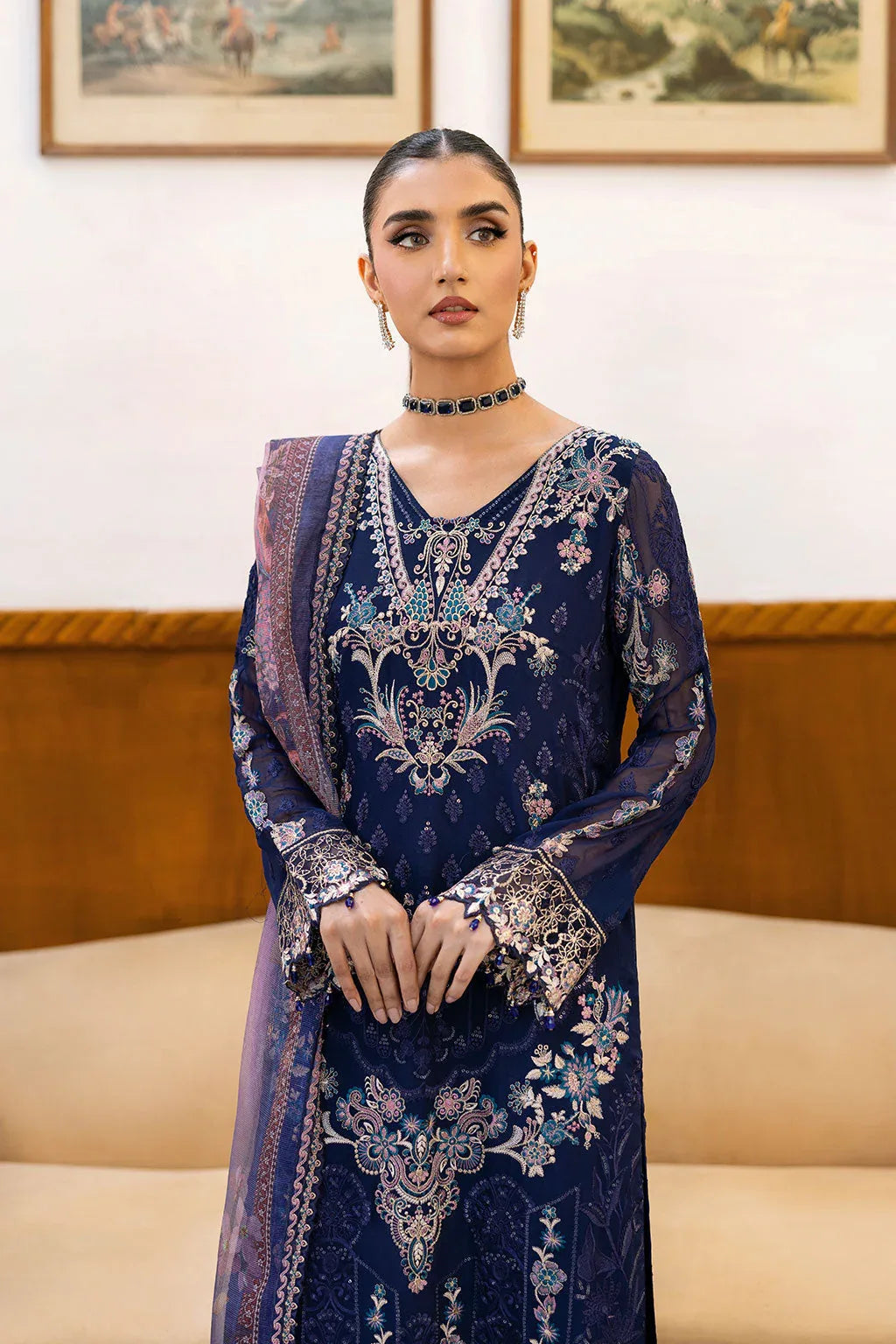 Ramsha | Chevron Chiffon Collection | A-1012 - Rang-e-Khaas