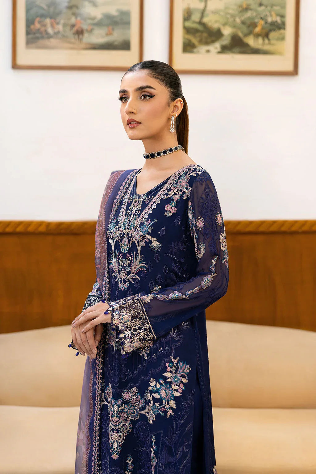 Ramsha | Chevron Chiffon Collection | A-1012 - Rang-e-Khaas