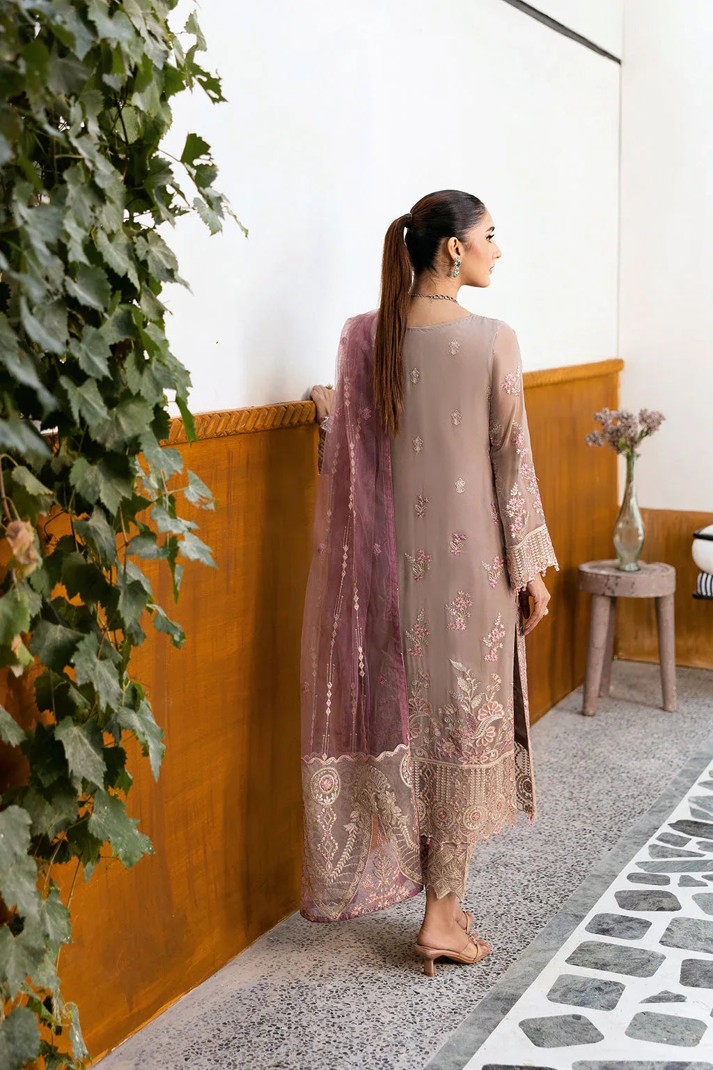 Ramsha | Chevron Chiffon Collection | A-1009 - Rang-e-Khaas