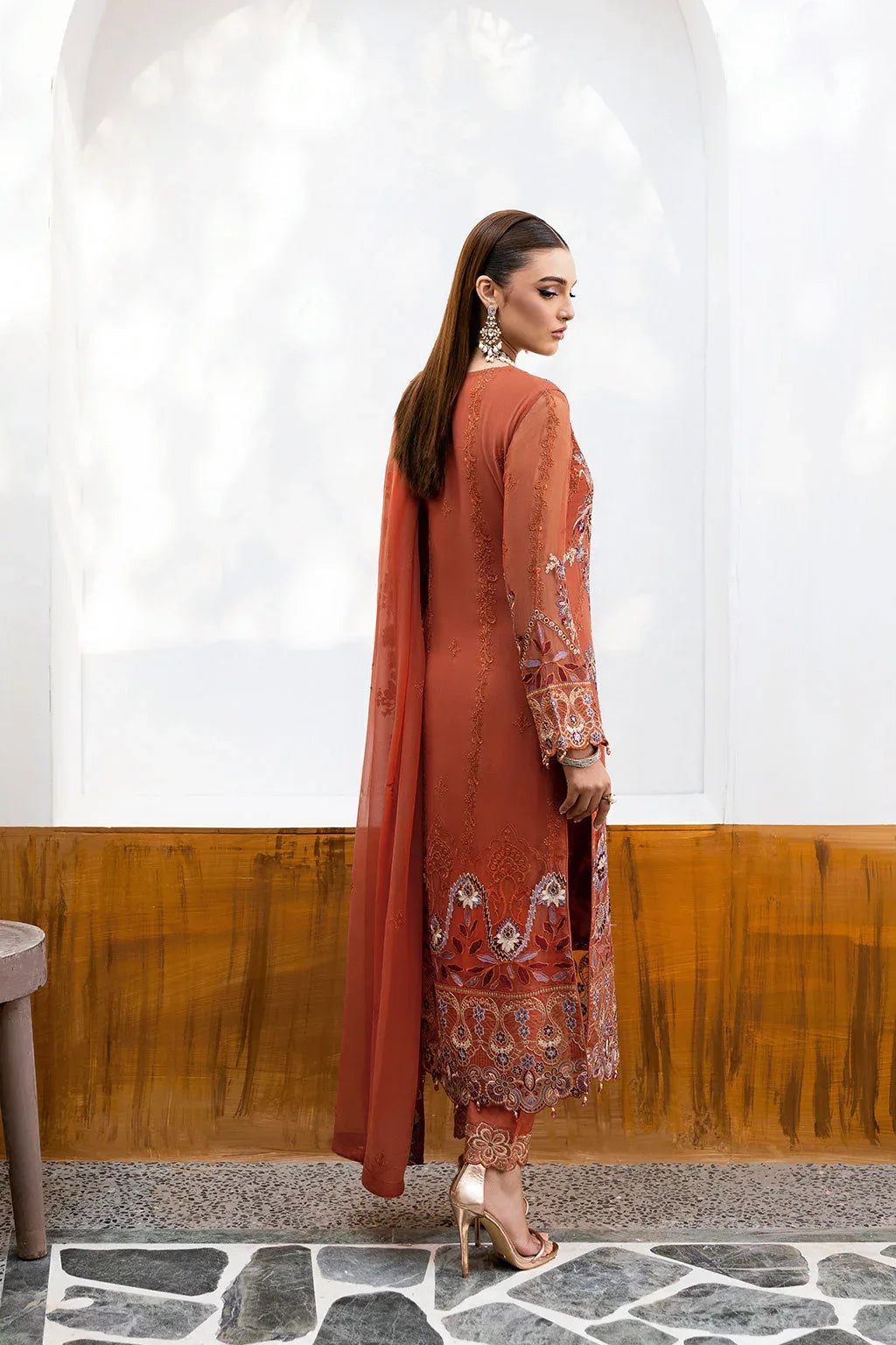 Ramsha | Chevron Chiffon Collection | A-1007 - Rang-e-Khaas
