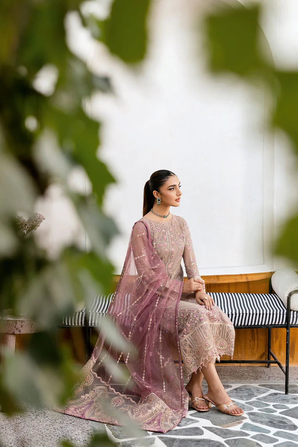 Ramsha | Chevron Chiffon Collection | A-1009 - Rang-e-Khaas