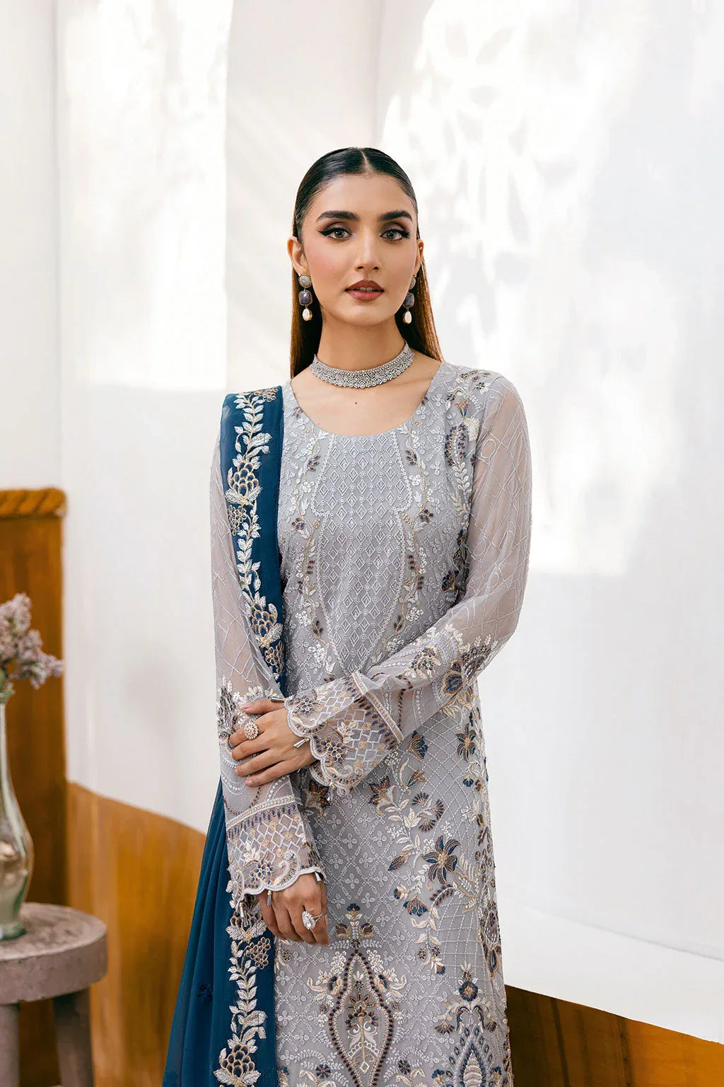 Ramsha | Chevron Chiffon Collection |A-1001 - Rang-e-Khaas