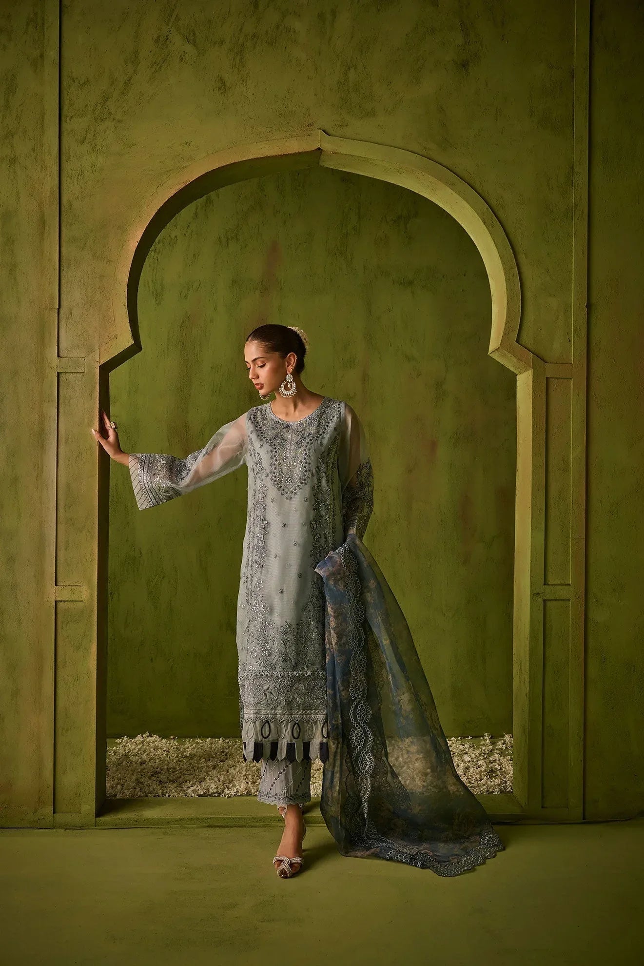 Dhanak | Festive Formals | SS24DU-3196 BLUE 3Pcs - Rang-e-Khaas