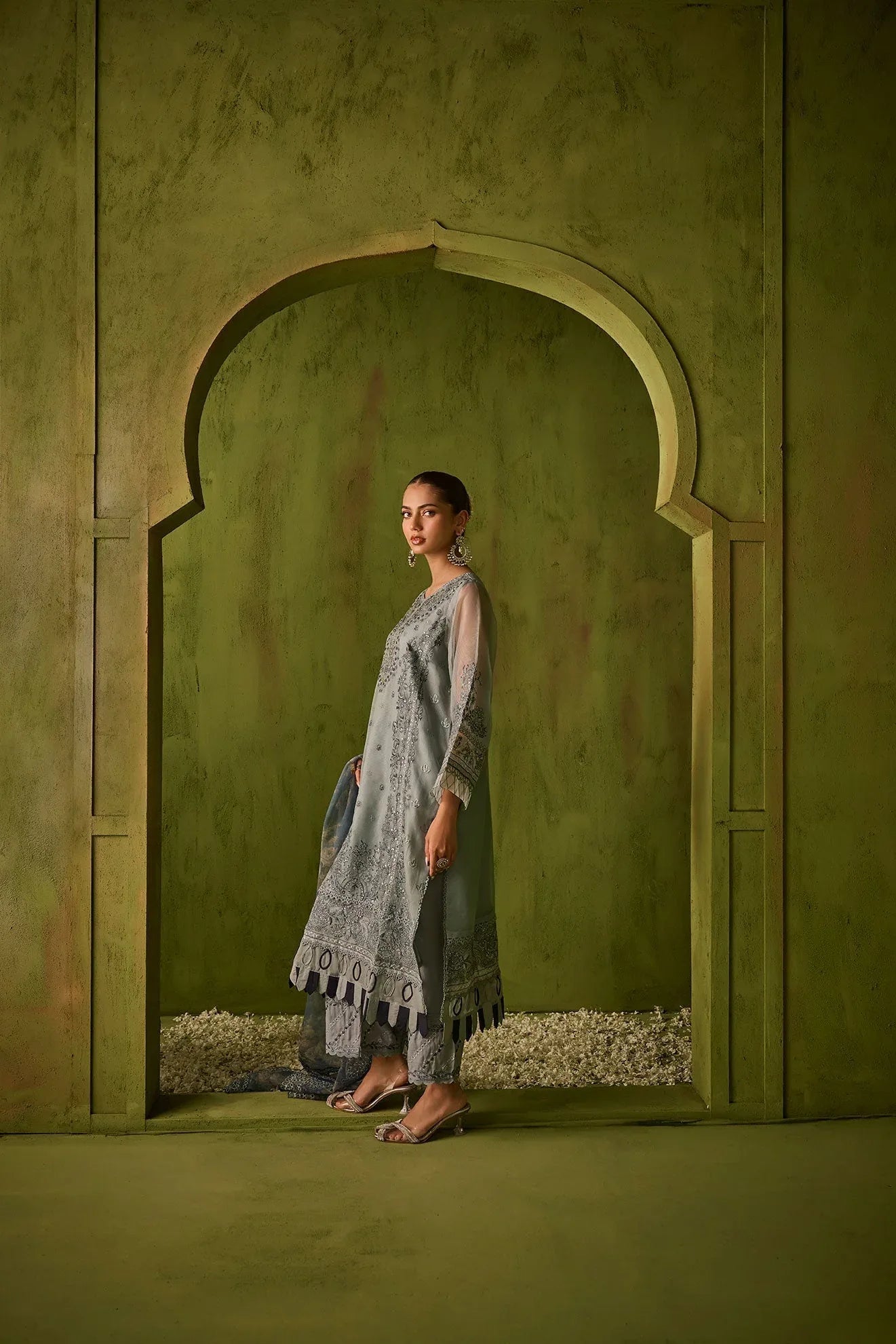 Dhanak | Festive Formals | SS24DU-3196 BLUE 3Pcs - Rang-e-Khaas
