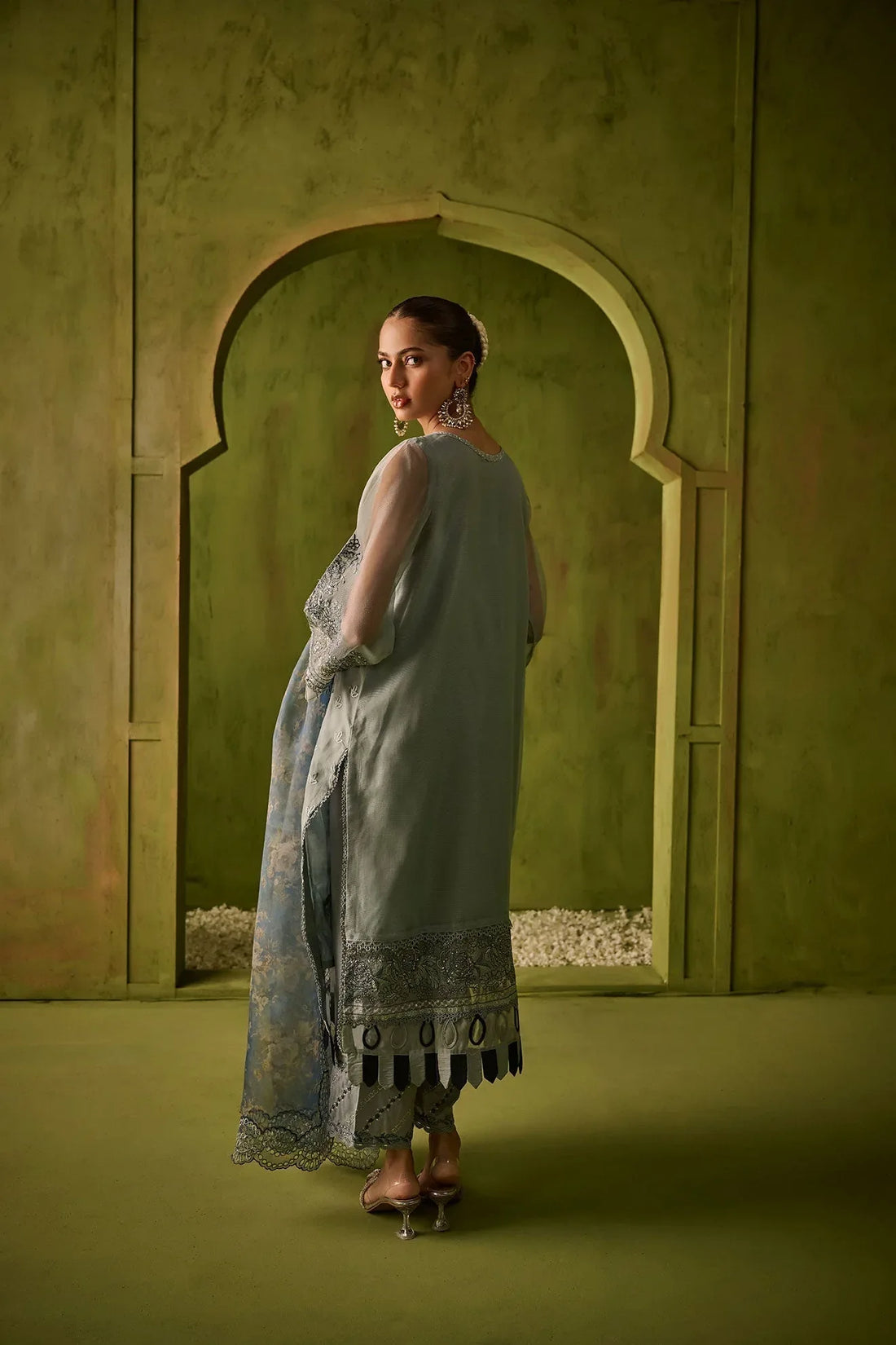 Dhanak | Festive Formals | SS24DU-3196 BLUE 3Pcs - Rang-e-Khaas