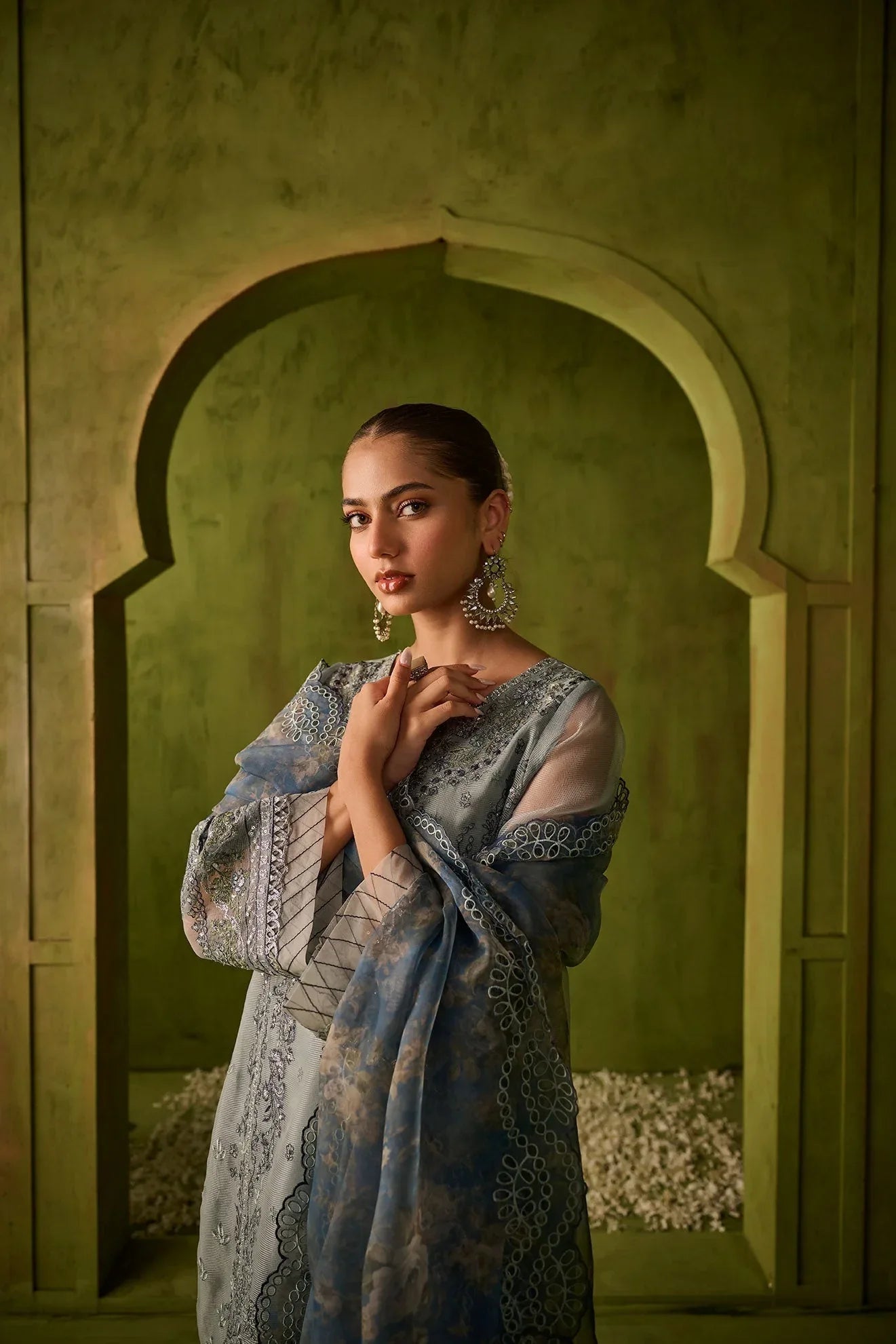 Dhanak | Festive Formals | SS24DU-3196 BLUE 3Pcs - Rang-e-Khaas